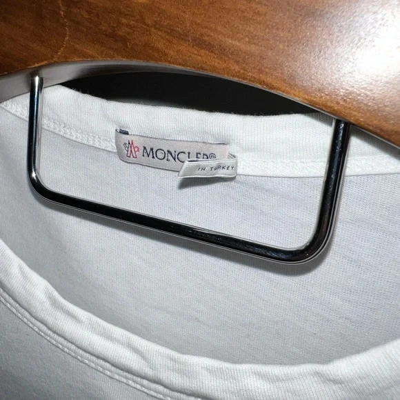 Moncler Men’s Large T-shirt White Double Badge